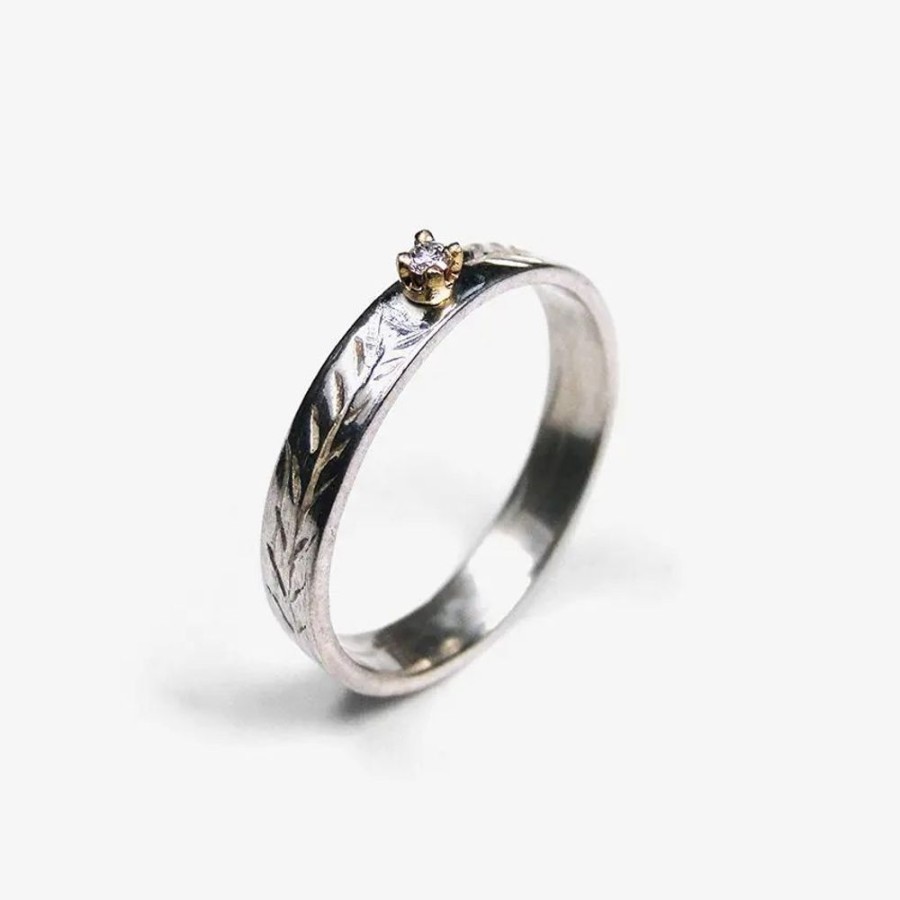 Femme Gilbert Gilbert Bagues Or | Bague Harvest Epi & Diamant